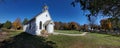 White building of St. George's Anglican Church in Ball's Falls, ON, Canada Royalty Free Stock Photo