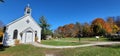 White building of St. George's Anglican Church in Ball's Falls, ON, Canada Royalty Free Stock Photo