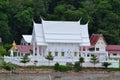 White building of Thai temple,Thailand.