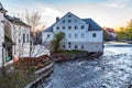 White building of Uppland museum in Uppsala, Sweden Royalty Free Stock Photo