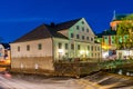 White building of Uppland museum in Uppsala, Sweden