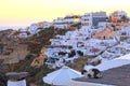 White buildings on the cliffs at Oia in Santorini Royalty Free Stock Photo