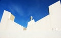 White buildings at the moll de gregal in the Port Olimpic in Barcelona Royalty Free Stock Photo