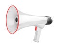 White bullhorn public address megaphone