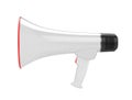 White bullhorn public address megaphone