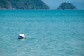 White Buoyancy Ball Floating in the Sea