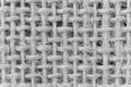 White burlap woven texture seamless. grey jute background close up macro Royalty Free Stock Photo