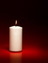 White burning candle Royalty Free Stock Photo