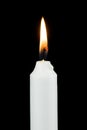 White Burning Candle Royalty Free Stock Photo