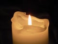 White Burning Candle Royalty Free Stock Photo