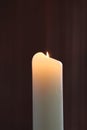 White burning candle Royalty Free Stock Photo