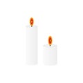 White burning candles pictogram, icon isolated on a white background.