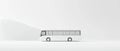 White bus on a white background Royalty Free Stock Photo