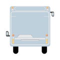 White bus front public transport vehicle icon
