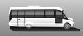 White Bus, Side view. Tourist bus. Sightseeing bus. Modern flat Vector illustration Royalty Free Stock Photo