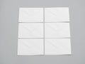 White business envelopes. set of letters envelopes isolated on gray background, selective focus. Royalty Free Stock Photo