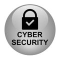 Cyber secutiry icon button Royalty Free Stock Photo