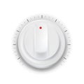 White button/knob on white background