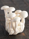 White Button Mushrooms on a Wooden Table Royalty Free Stock Photo