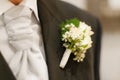 White Buttonhole Flower Royalty Free Stock Photo