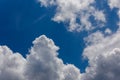 white c cumulus clouds on blue sky background Royalty Free Stock Photo