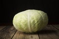 White cabbage on a dark background.Fresh vegetables.Sale