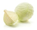 White cabbage on white Royalty Free Stock Photo