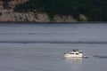 White Cabin Cruiser in Calm Sea Royalty Free Stock Photo