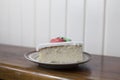 White Cake with Buttercream Icing Royalty Free Stock Photo