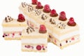 White cake with raspberry Royalty Free Stock Photo