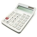 White calculator with large display
