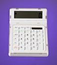 White Calculator on Purple