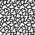 White camouflage spots on black background, seamless pattern Royalty Free Stock Photo