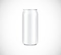 White can front view. Can vector visual 500 ml. For beer, lager, alcohol, soft drinks, soda advertising