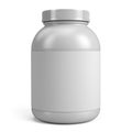 White Can of protein or gainer powder with blank label