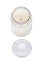 White candle in house warmer house jar Royalty Free Stock Photo