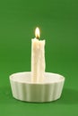 White candle lit Royalty Free Stock Photo