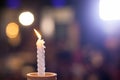 White candlesticks with blur bokeh background. image for background