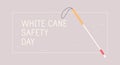 White Cane Safety Day vector illustration. White cane international day concept, help take care of the blind by paving the way,