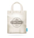 White Canvas Mockup Realistic Shopping Bag Royalty Free Stock Photo