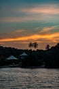 White canvas roof on the modern cottages vintage eco style are settle on the Koh Kood island in private luxury resort in Thailand Royalty Free Stock Photo