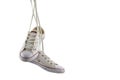 White canvas shoes isolated on white background Royalty Free Stock Photo