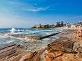 Waves Washing Over Ocean Pool, Cronulla Beach, Sydney, Australia Royalty Free Stock Photo