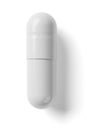 White capsule isolated on white background. 3d rendering