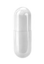 White capsule, medical pill isolated on white. Clipping path included