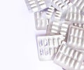 White capsules medicine in package Royalty Free Stock Photo