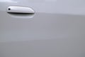 White car handle and blank space on door for copy Royalty Free Stock Photo