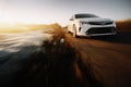 White car Toyota Camry XV50 Royalty Free Stock Photo