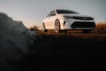 White car Toyota Camry XV50 Royalty Free Stock Photo