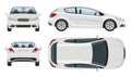 White car vector template Royalty Free Stock Photo